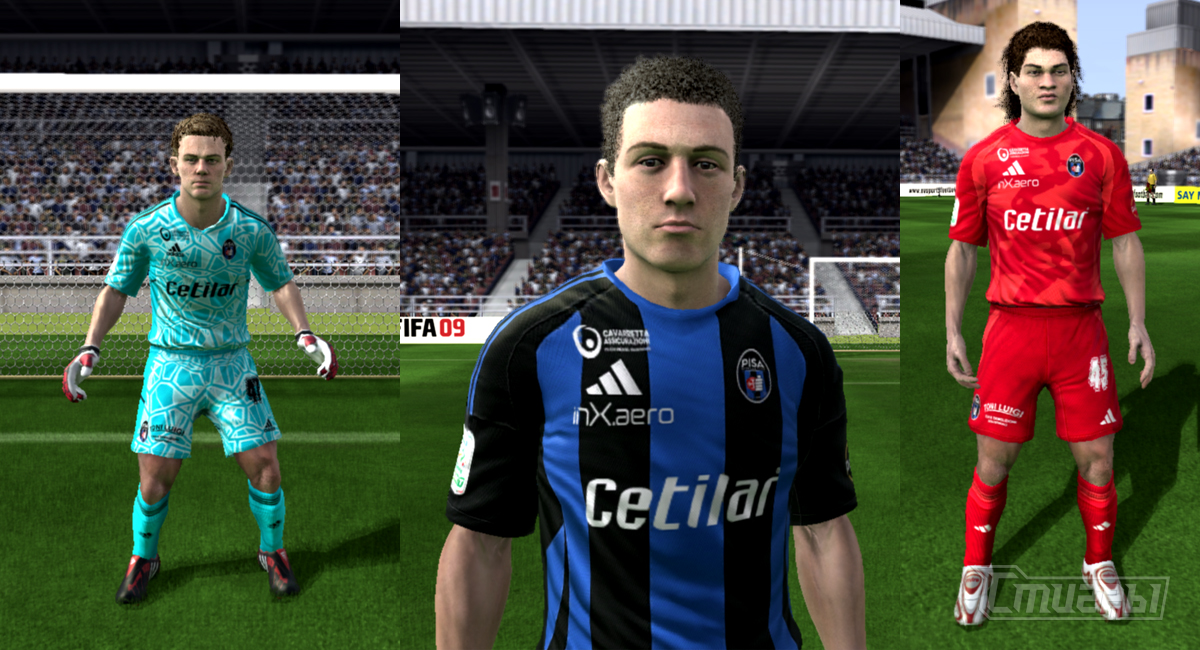 Формы Пизы 2024/25 для FIFA 09 и FIFA 10